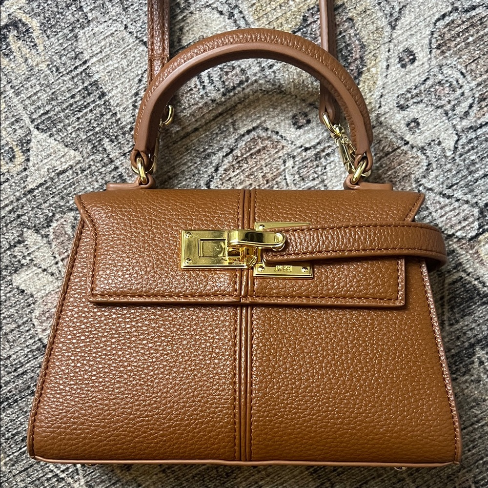 JW PEI Elegant Brown Leather Handbag
